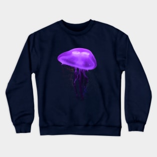 Violet Electric Jellyfish Crewneck Sweatshirt